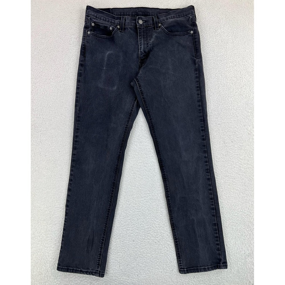 Levis 541 Jeans Mens 32x32 Black Slim Tapered Stretch Denim Charcoal Wash